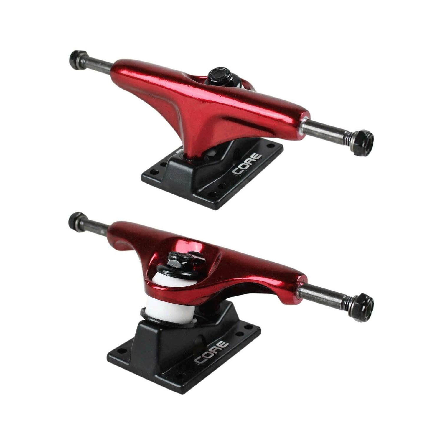 Core Red Trucks With Black Standard Base 5.0