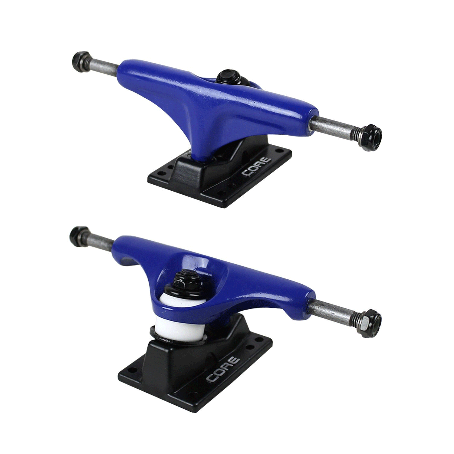 Core Dipped Royal Blue Trucks With Black Standard Base 5.0