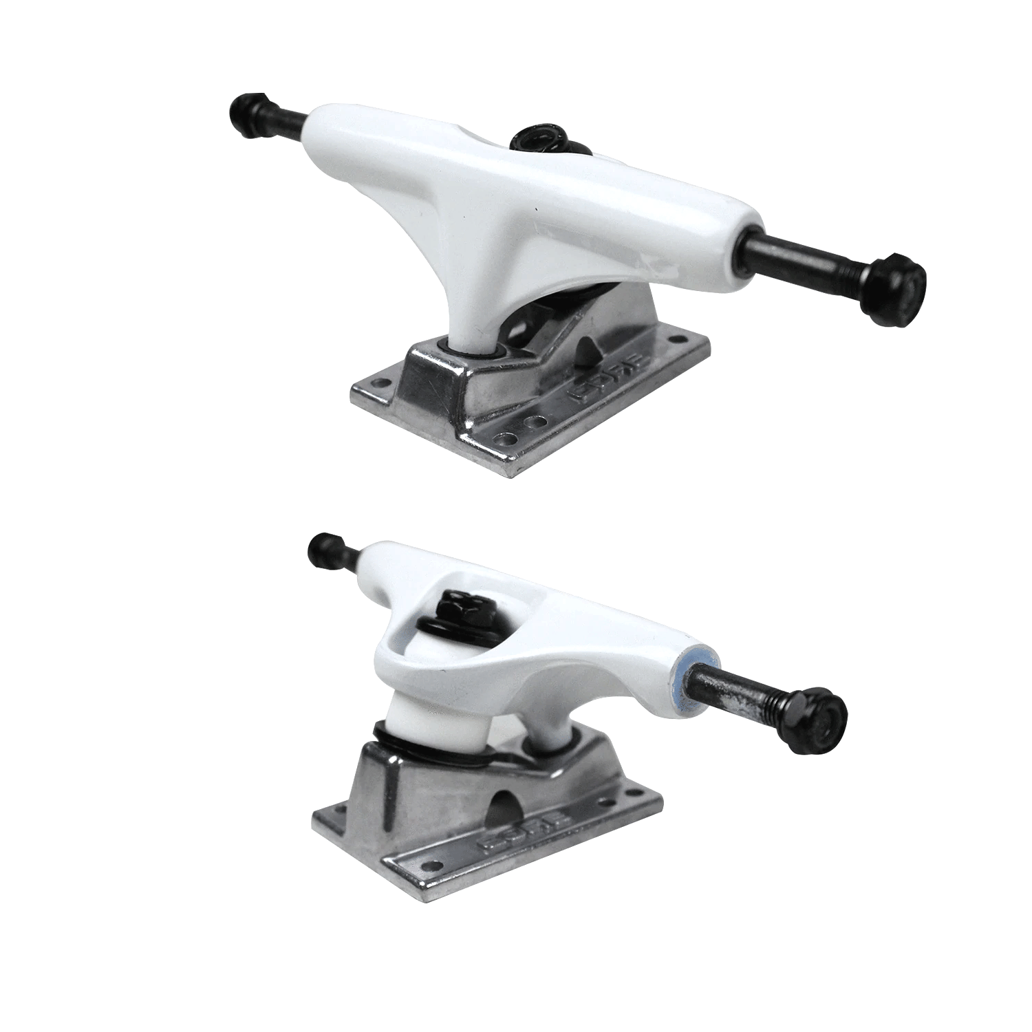 Core White Trucks With Silver Standard Base 5.0