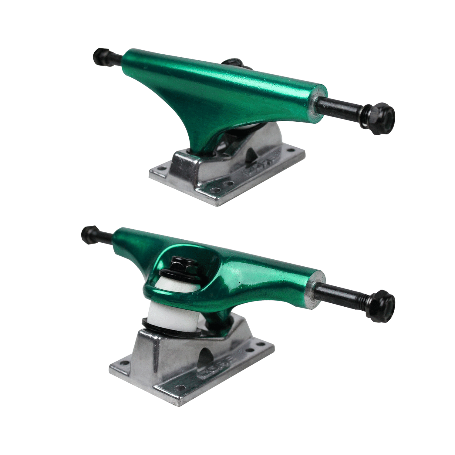 Core Green Trucks with Silver Standard Base 5.25