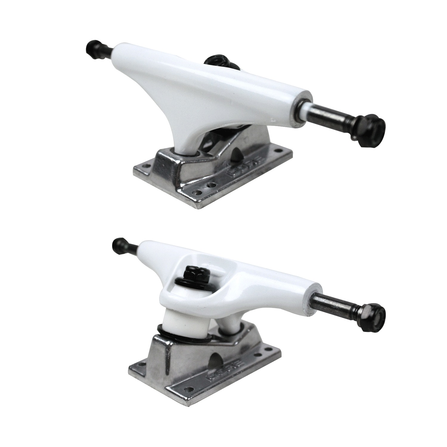 Core White Trucks With Silver Standard Base 5.25