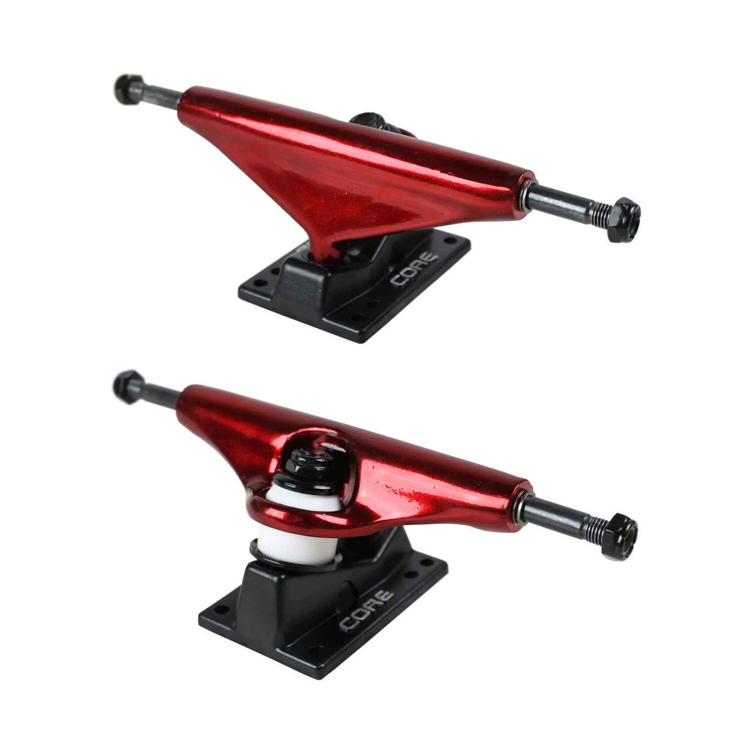 Core Red Trucks With Black Standard Base 5.5