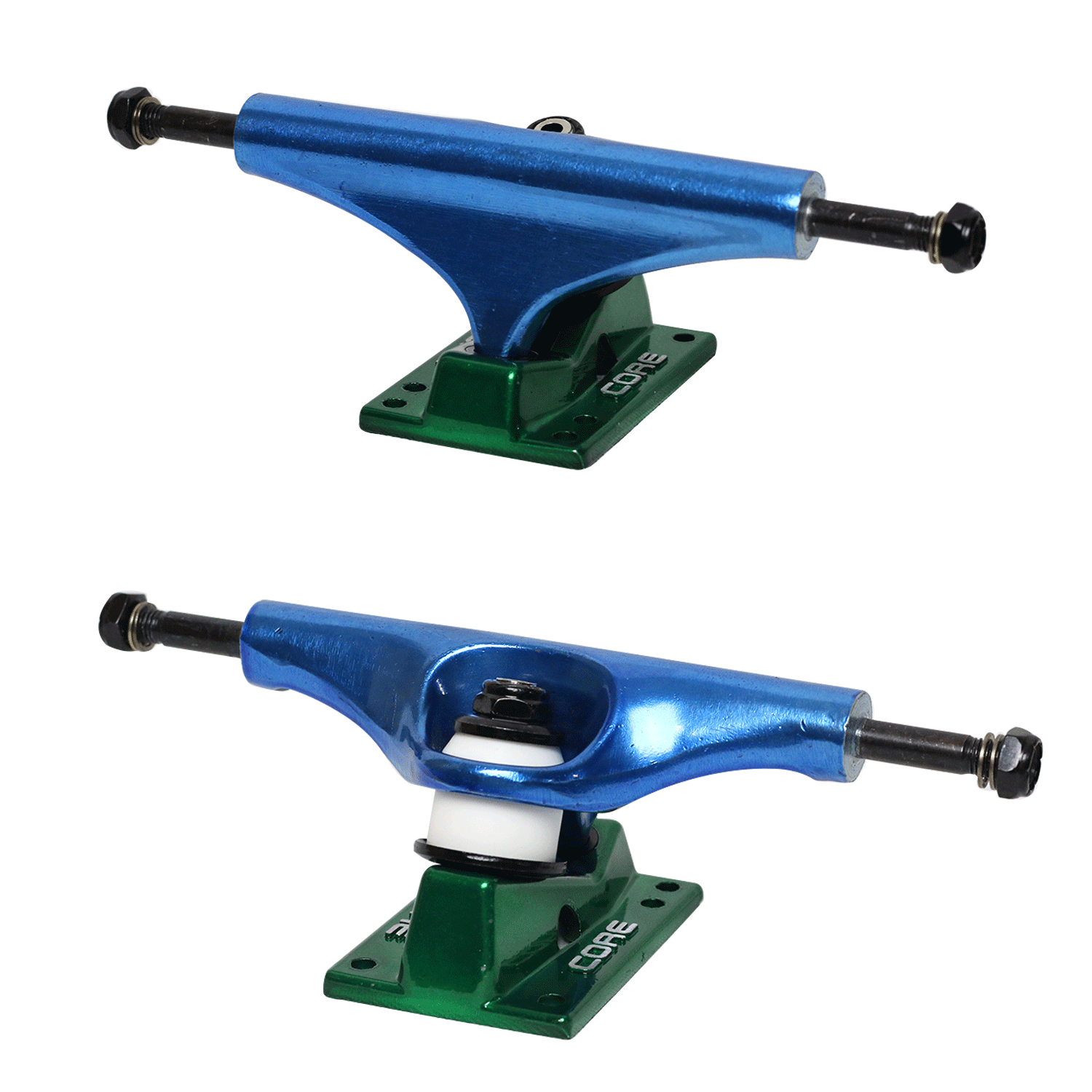 Core Trucks Blue With Green Hollow Base 5.25