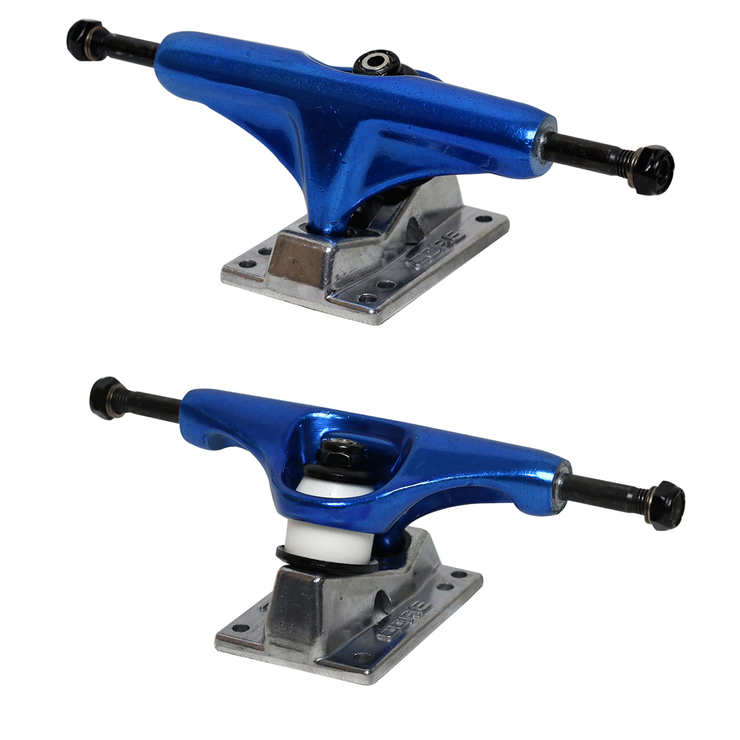 Core Blue Trucks With Silver Hollow Base 5.0