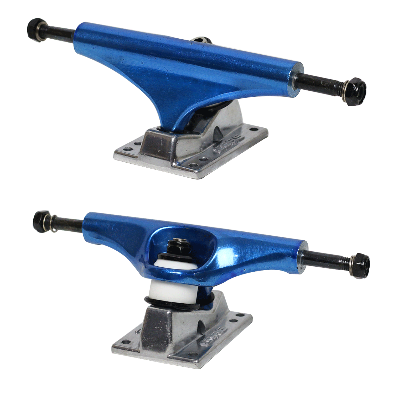 Core Blue Trucks With Silver Hollow Base 5.25