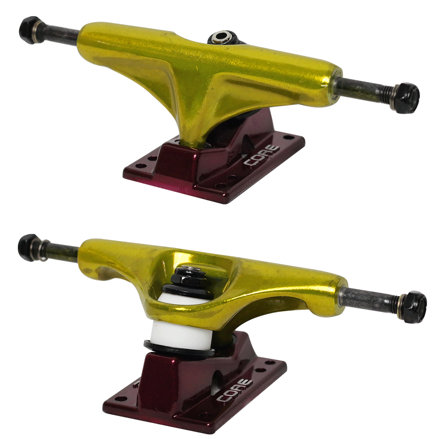 Core Gold Trucks With Red Hollow Base 5.0