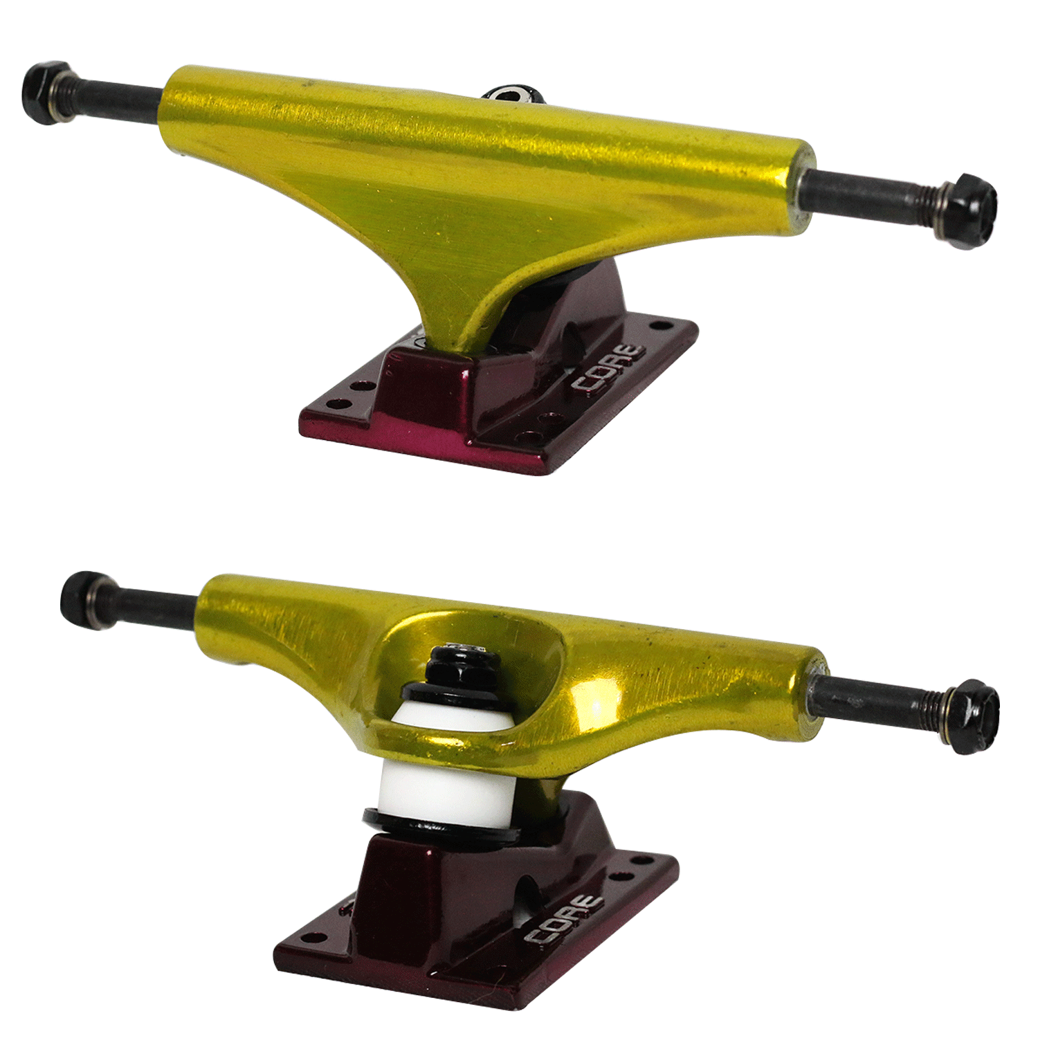 Core Gold Trucks With Red Hollow Base 5.25