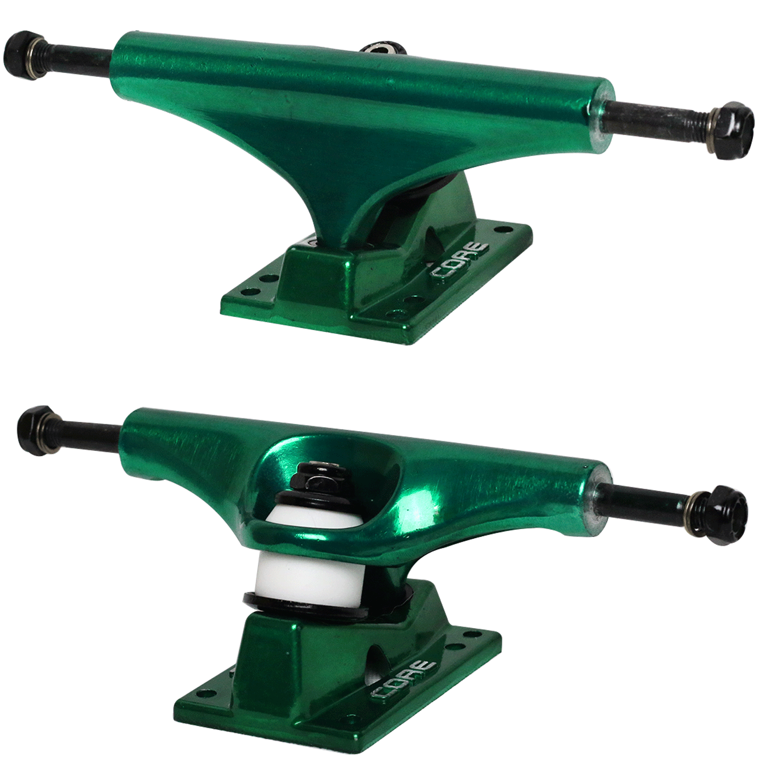 Core Green Trucks With Green Hollow Base 5.25