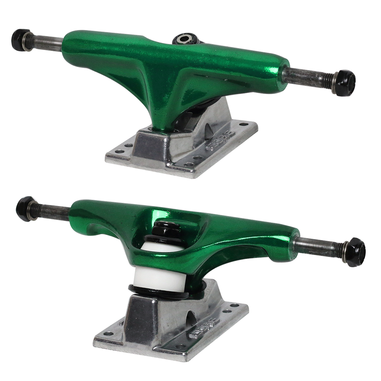 Core Green Trucks With Green Hollow Base 5.0