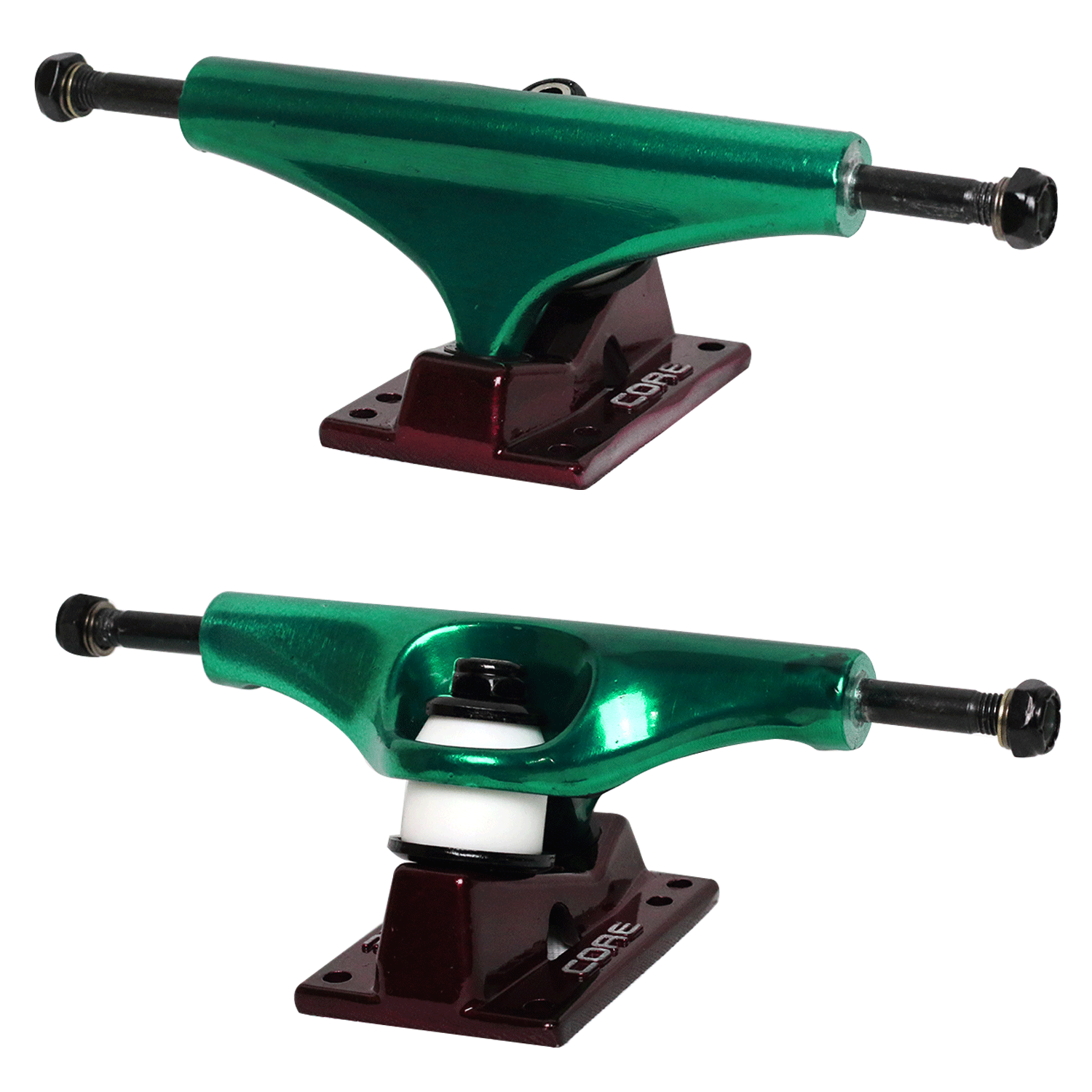 Core Green Trucks With Red Hollow Base 5.5
