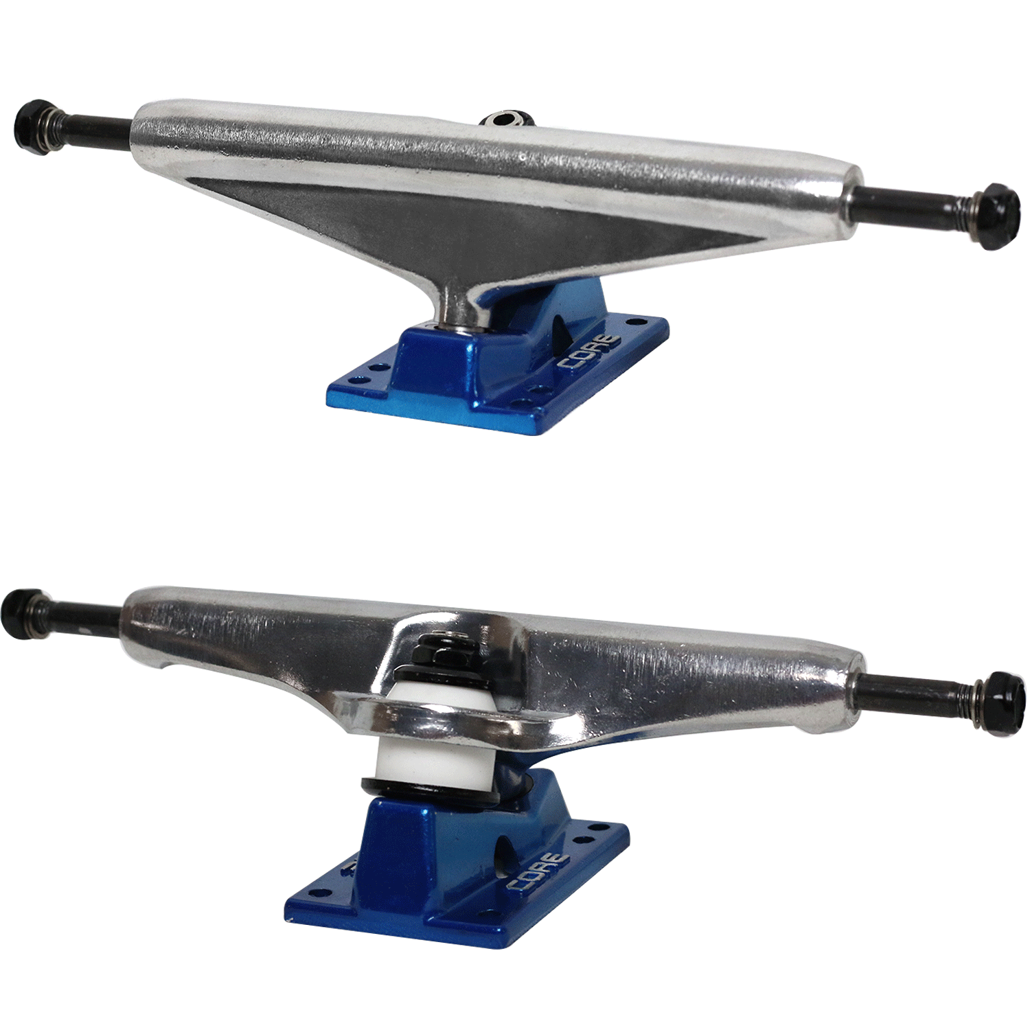 Core Silver Trucks With Blue Hollow Base 7.0