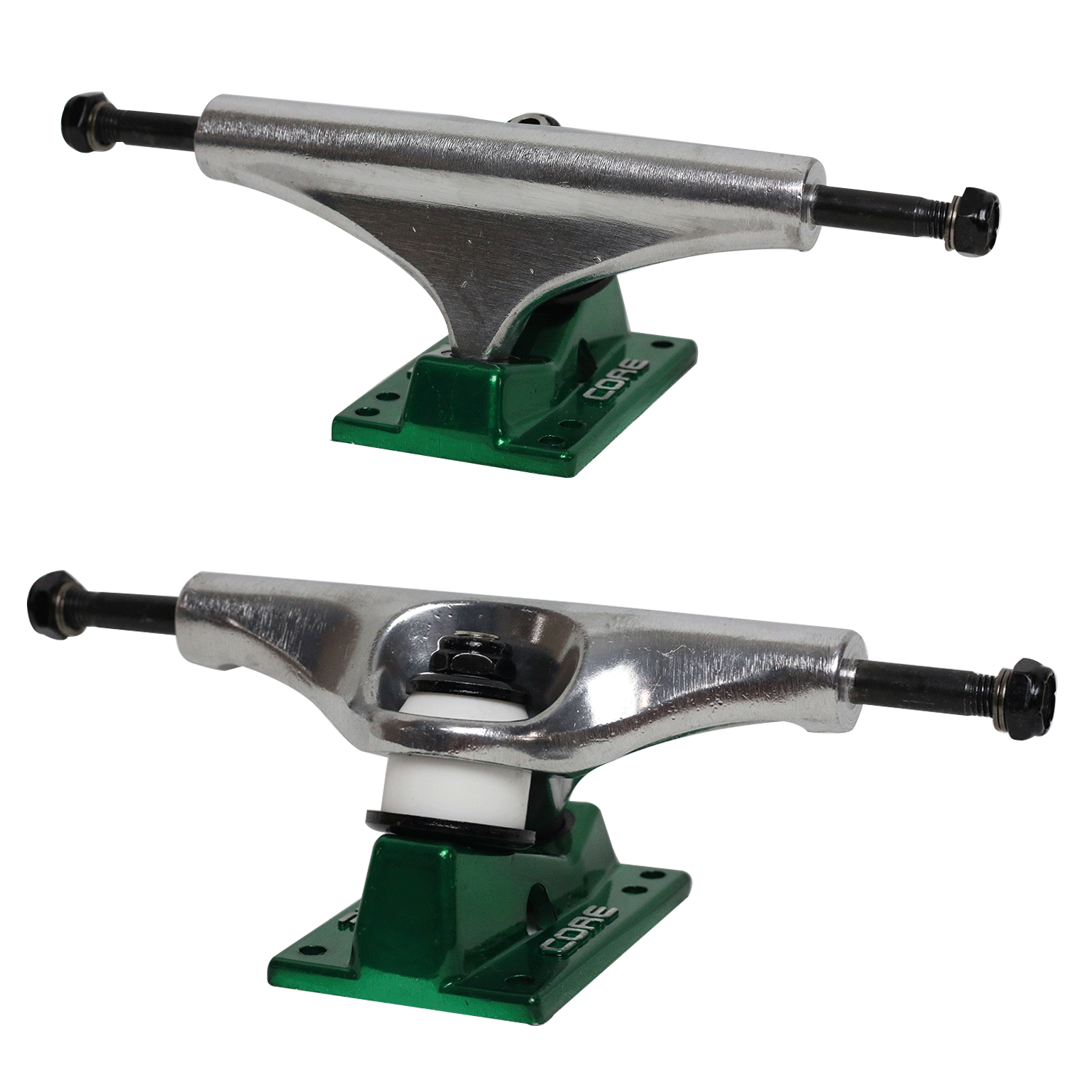 Core Silver Trucks With Green Hollow Base 5.5