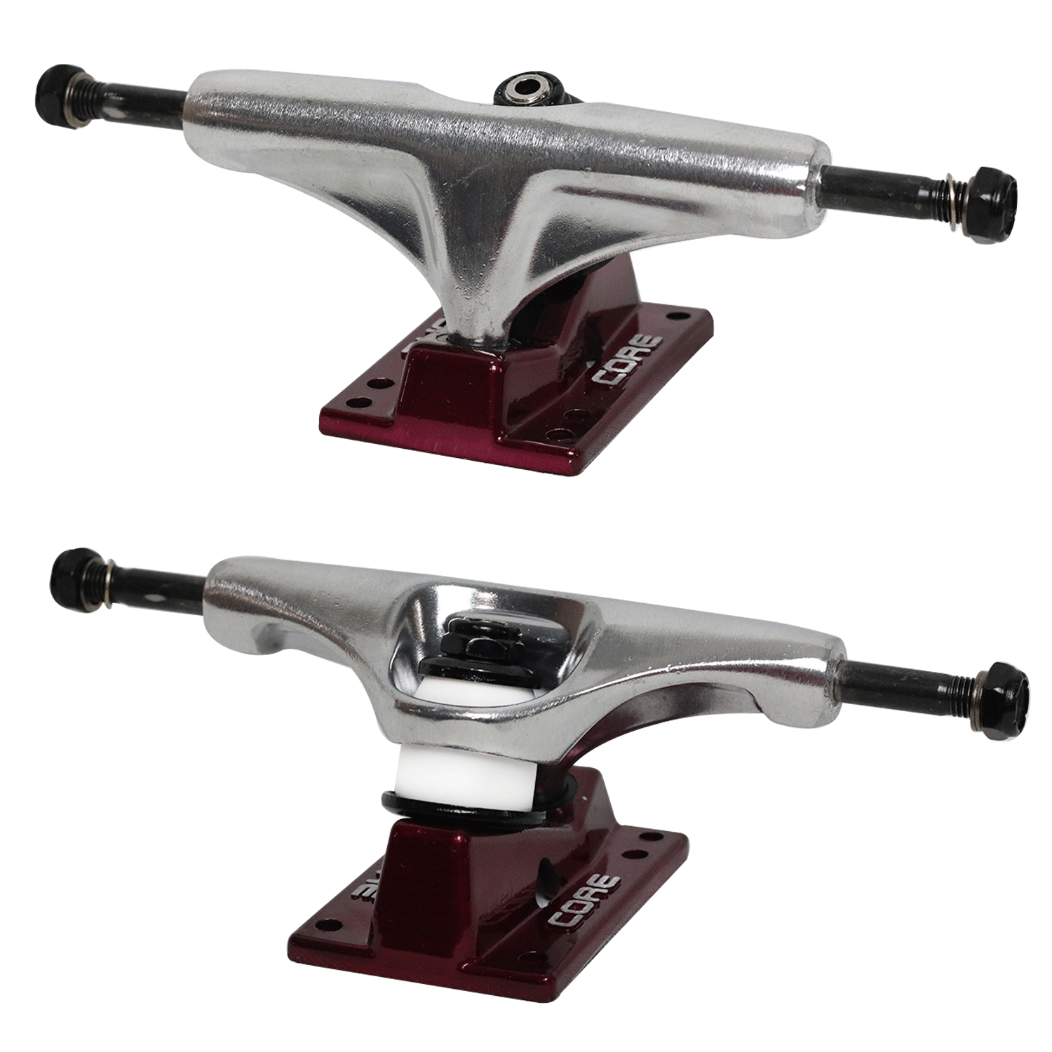 Core Silver Trucks With Red Hollow Base 5.0