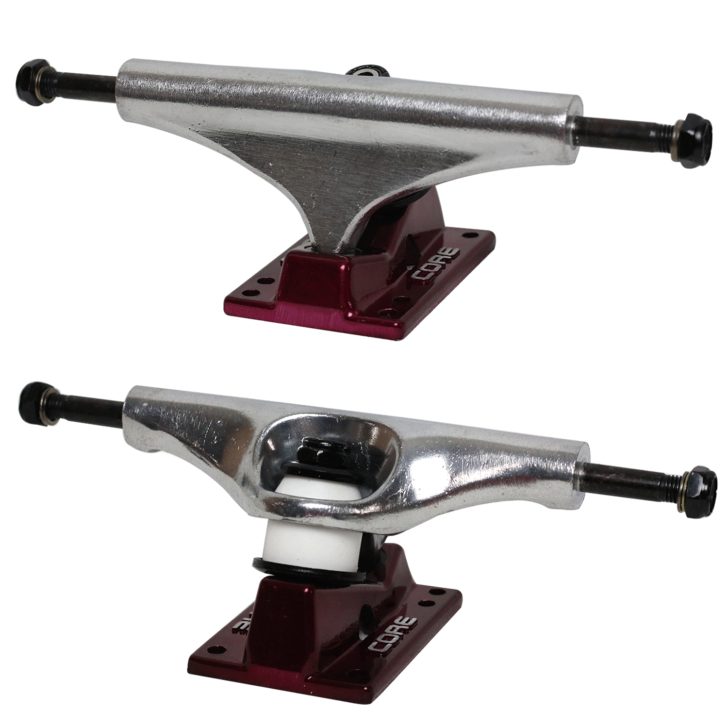 Core Silver Trucks With Red Hollow Base 6.0