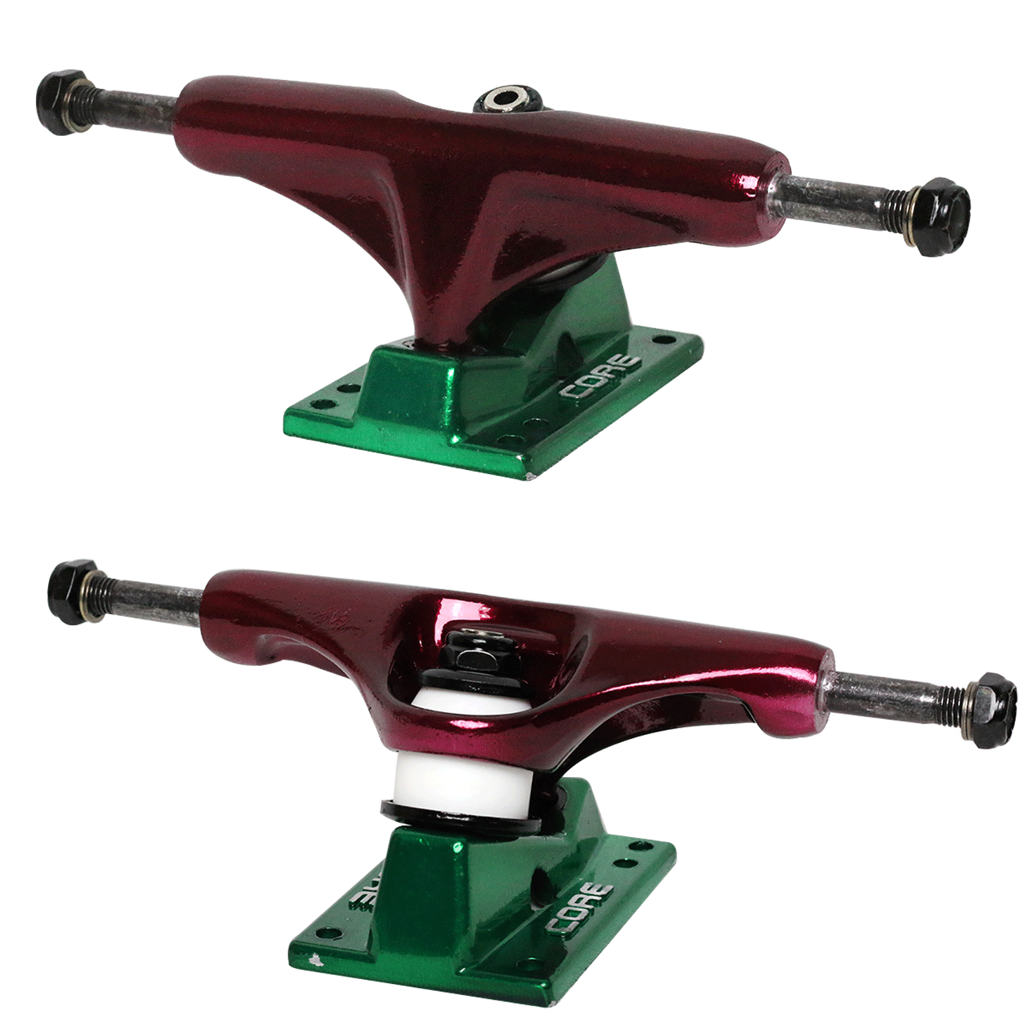 Core Red Trucks With Green Hollow Base 5.0