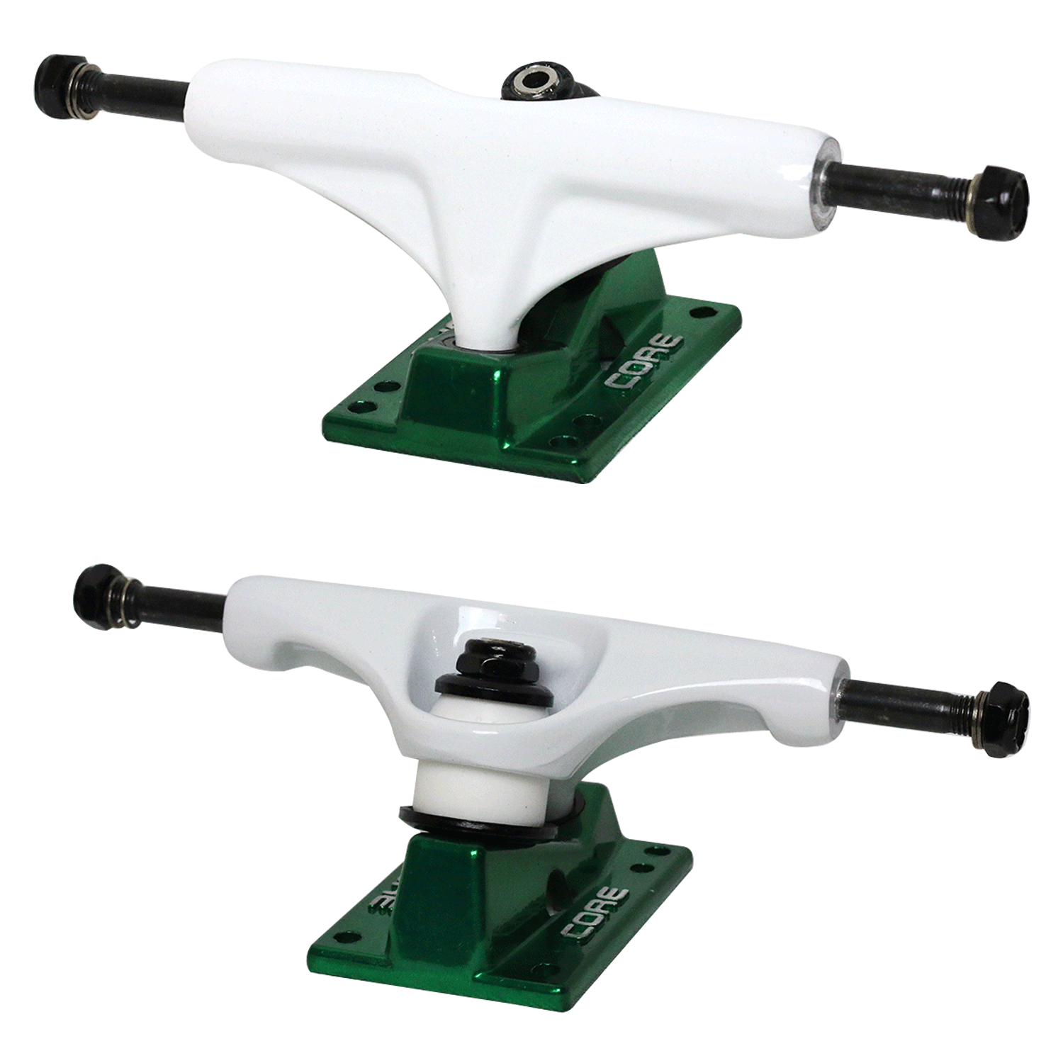Core White Trucks With Green Hollow Base 5.0