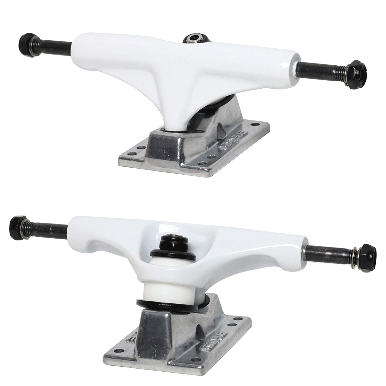 Core White Trucks With Silver Hollow Base 5.0