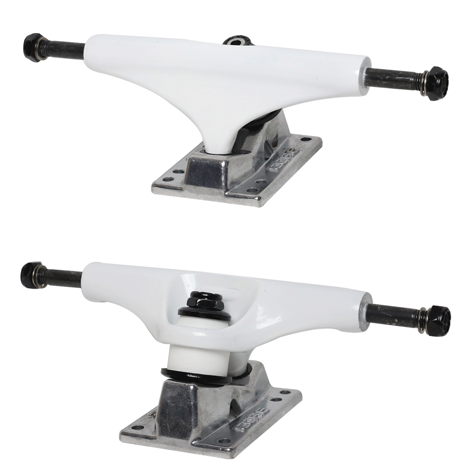 Core White Trucks With Silver Hollow Base 5.25