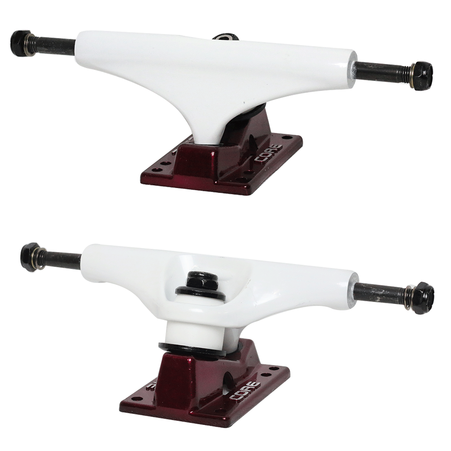 Core White Trucks With Red Hollow Base 5.25